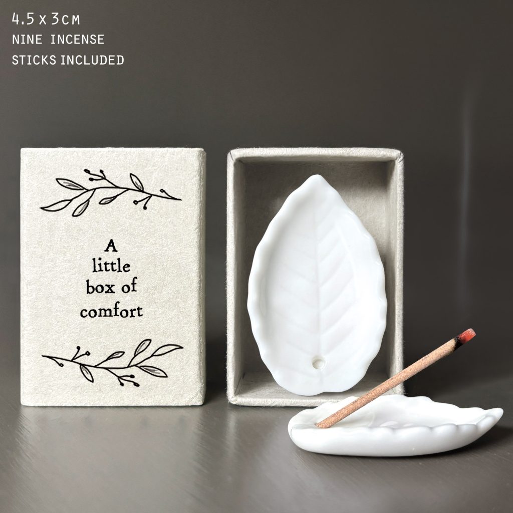 East of India Matchbox A Little Box of Comfort incense holder