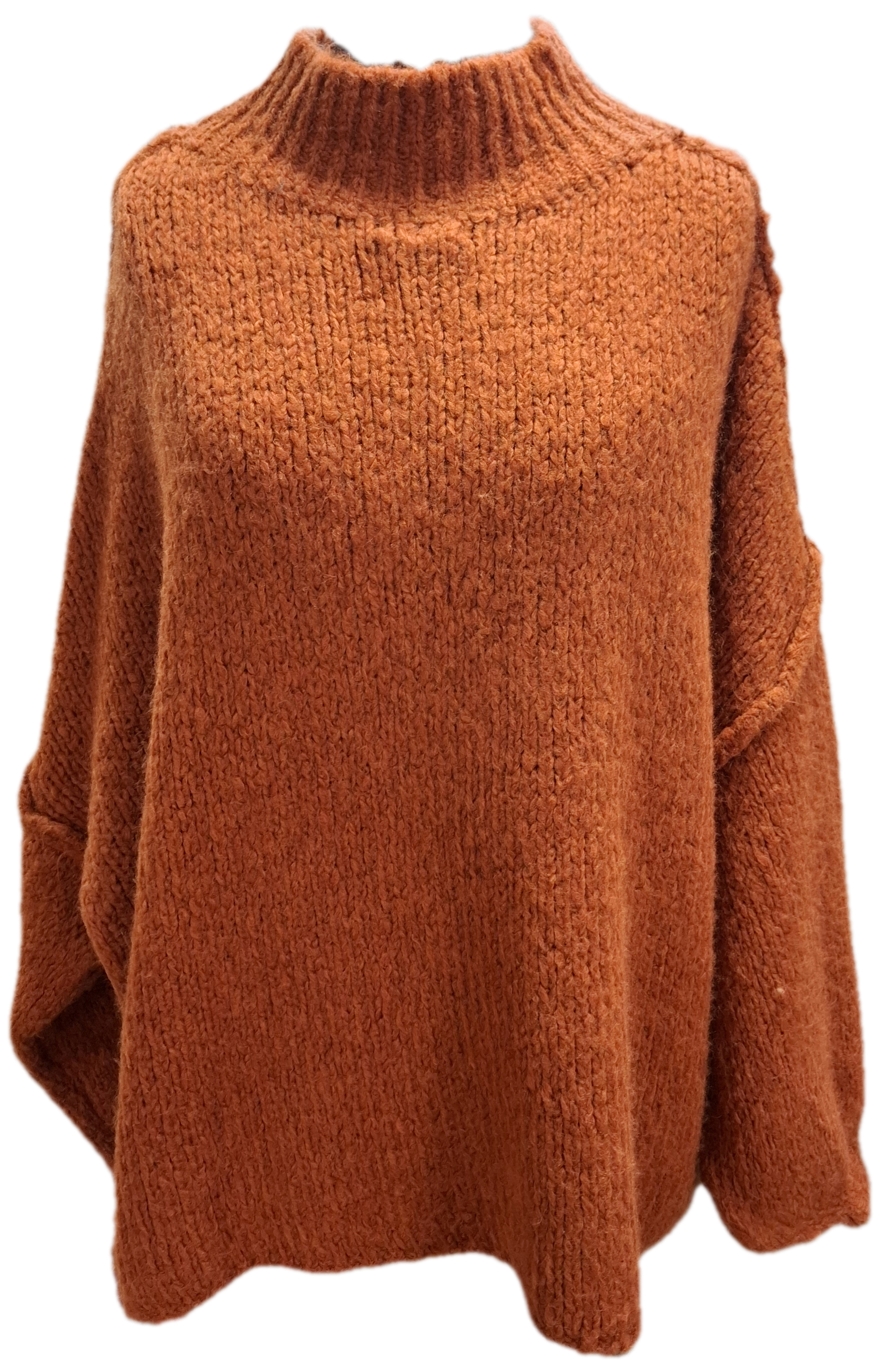 Womens Super Soft Oversize Funnel Neck Jumper Various Colours