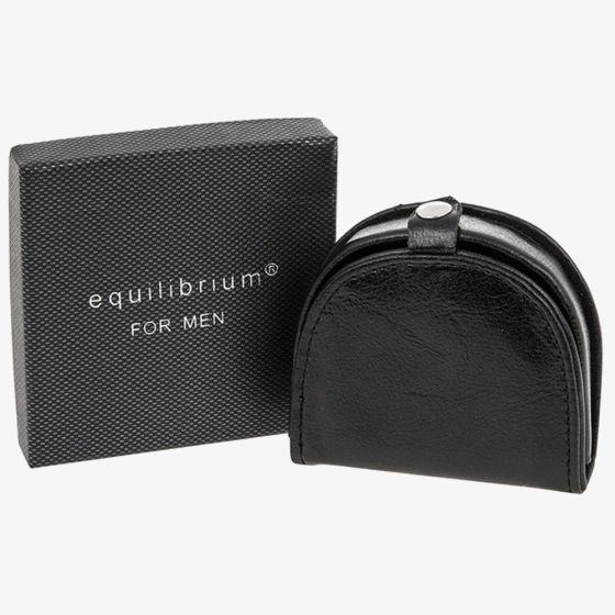 Equilibrium Black Rigid Coin Purse Mens