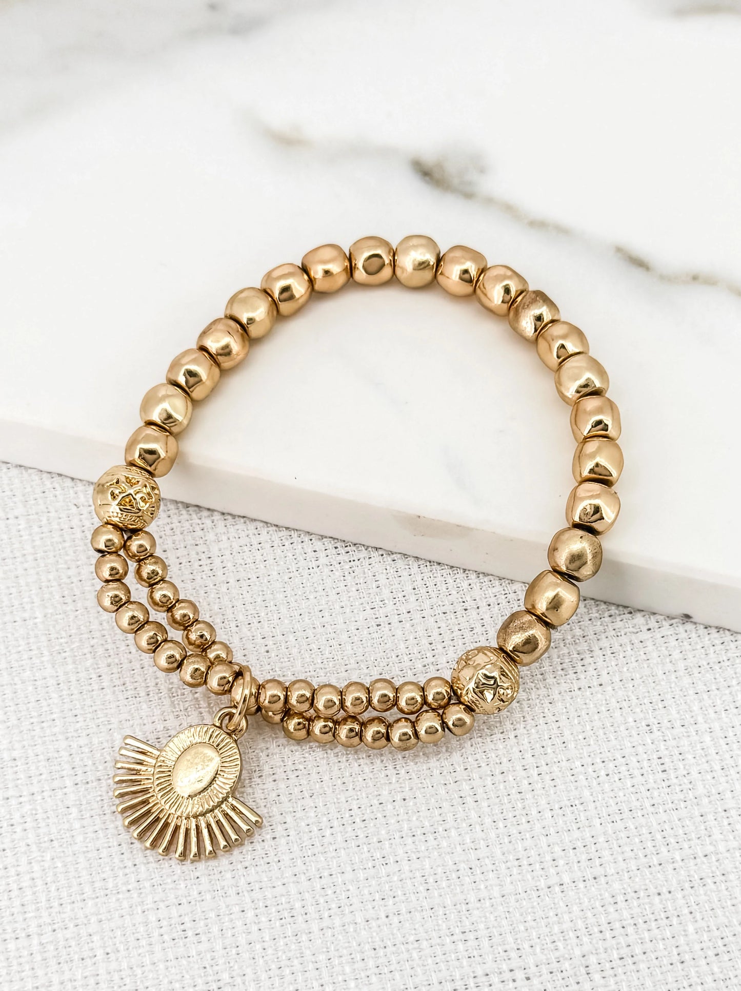Envy Gold Tone Bead Bracelet