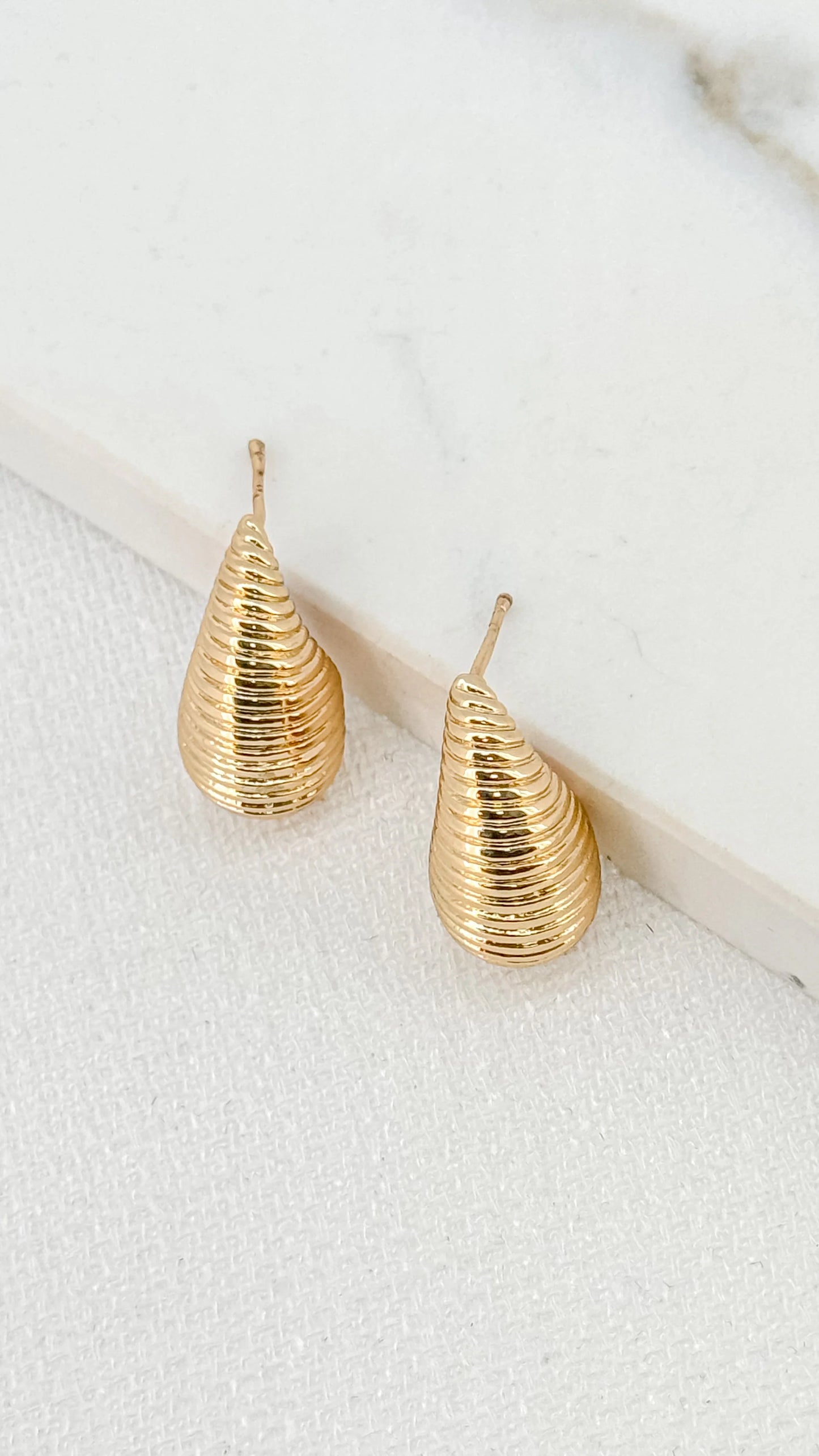 Envy Earrings Textured Teardrop