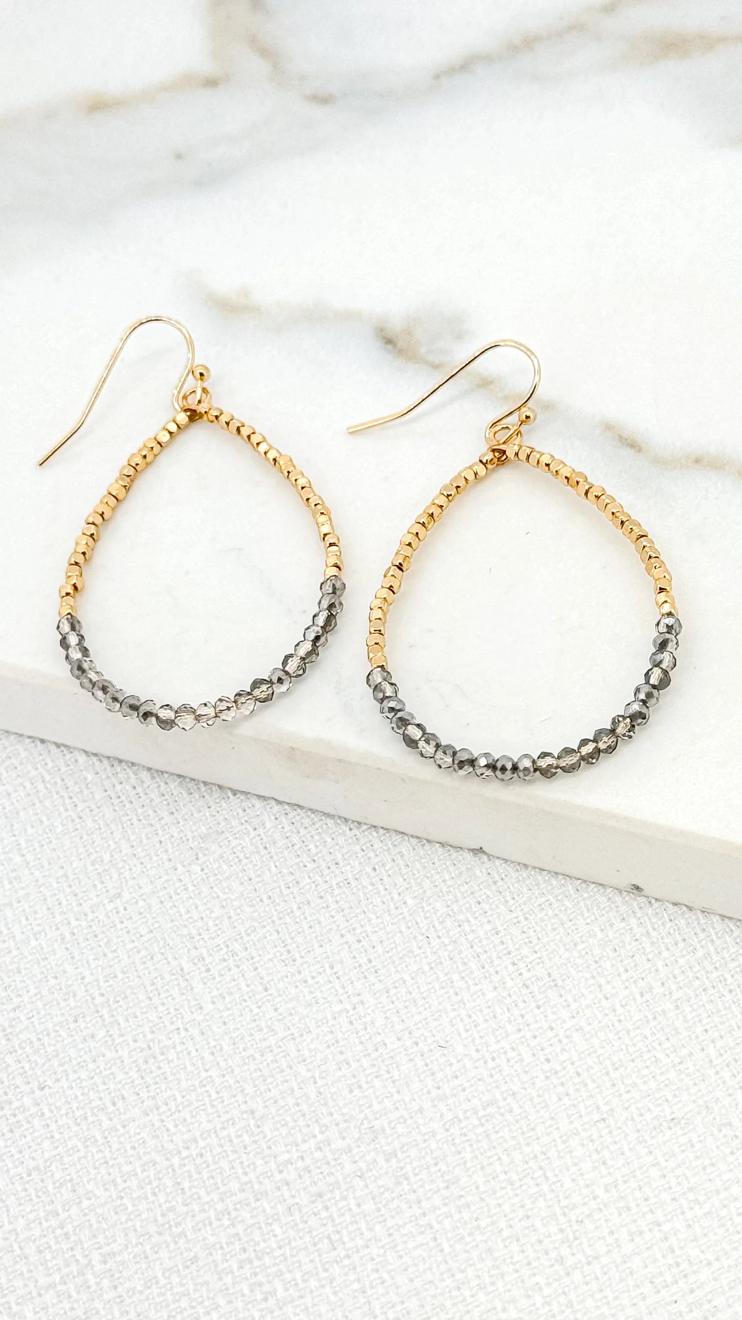 Envy Earrings Smoke bead drop