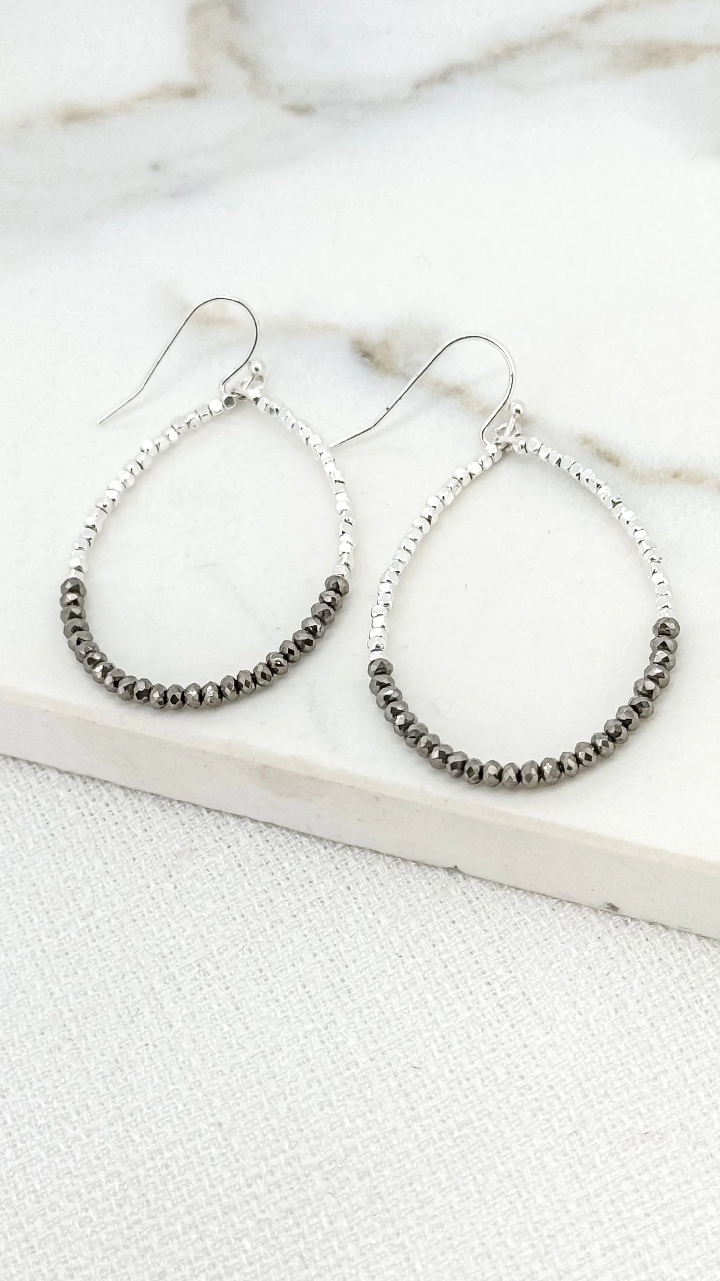 Envy Earrings Smoke bead drop