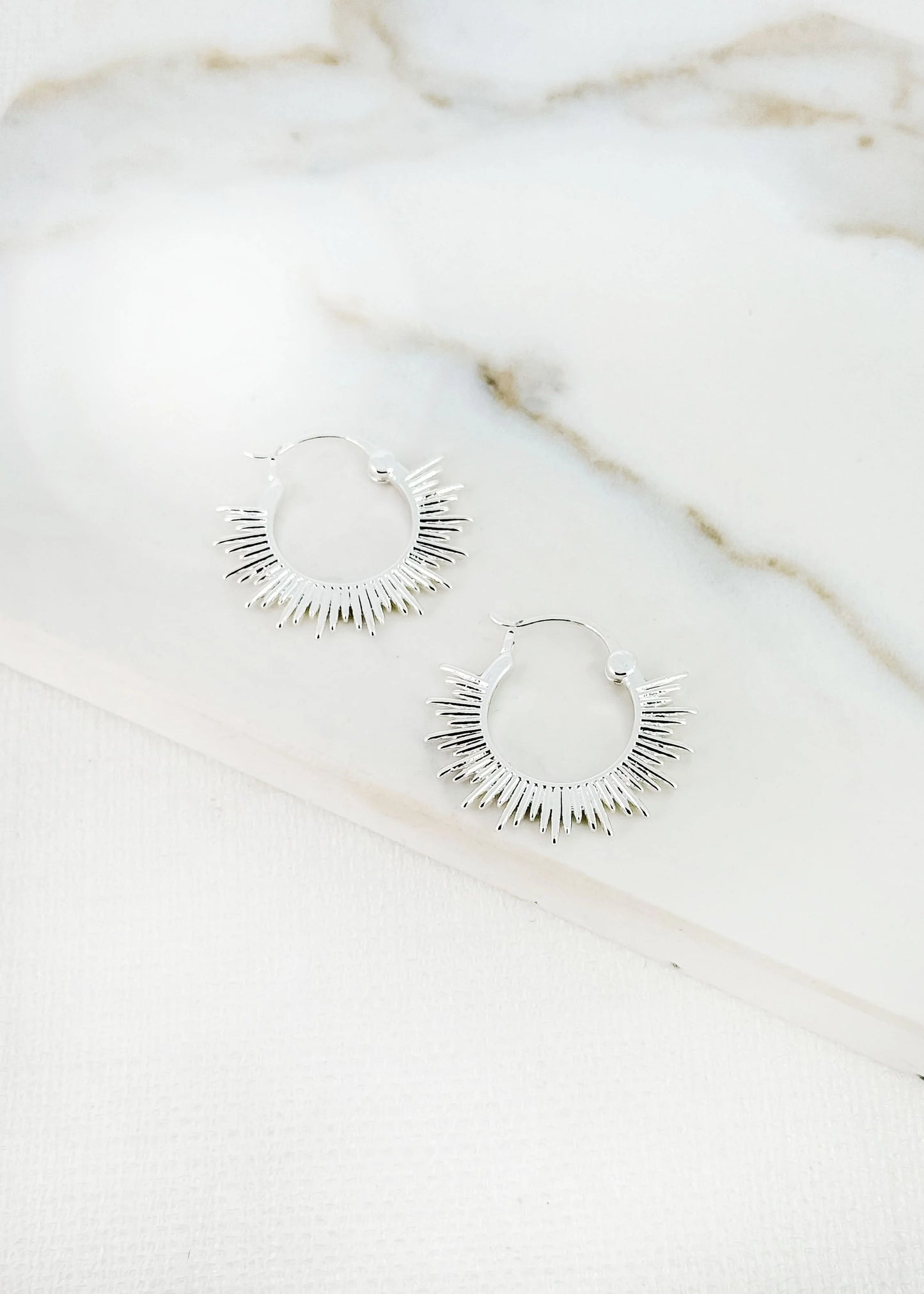 Envy Earrings Sunburst Hoops