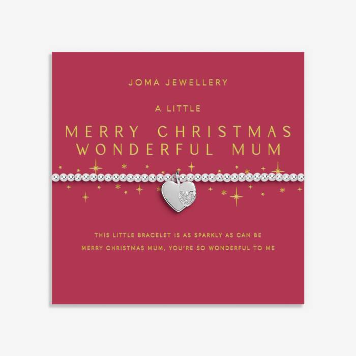 Joma Christmas A Little 'Merry Christmas Wonderful Mum' Bracelet
