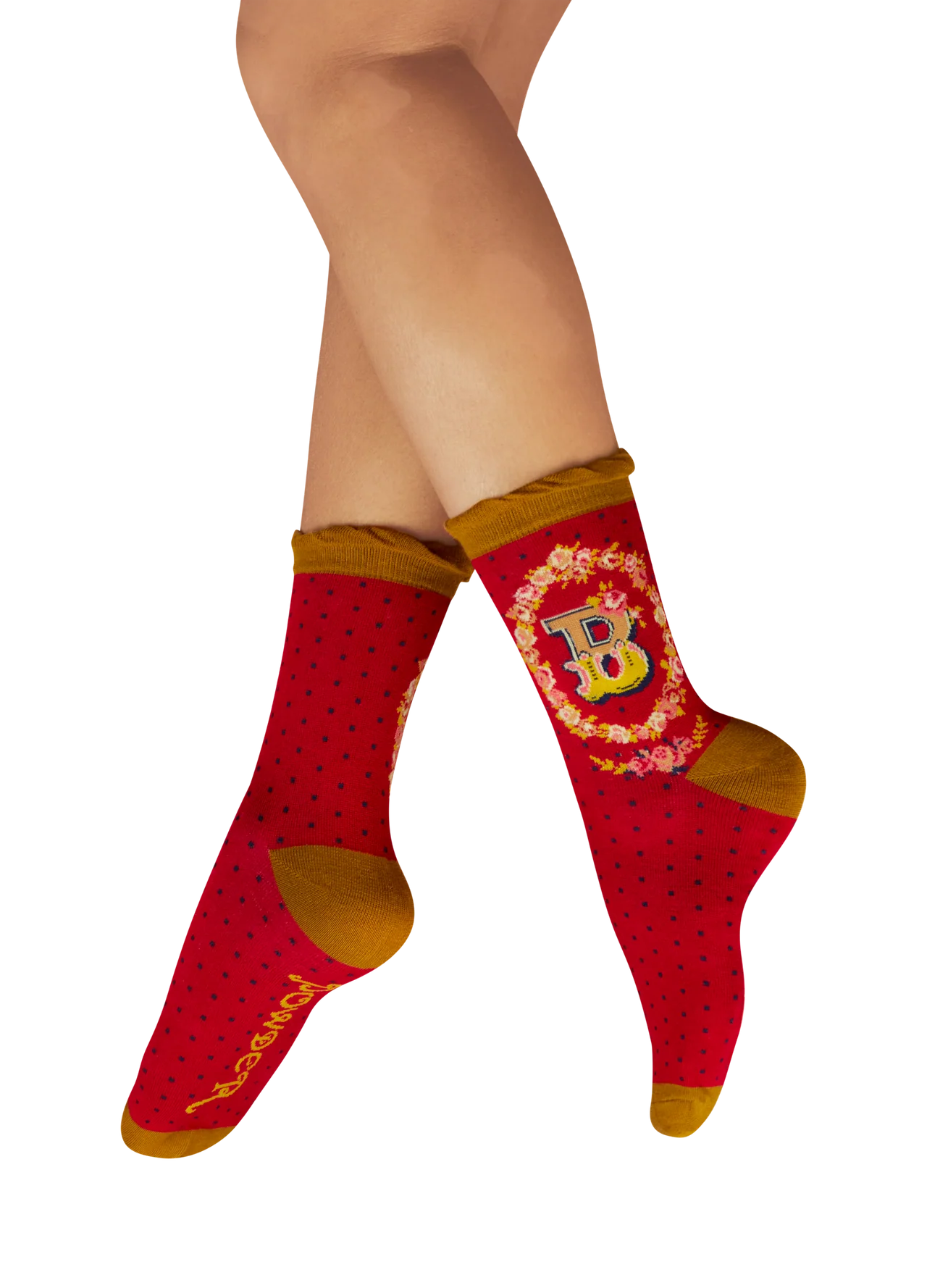Powder Initial Socks - B