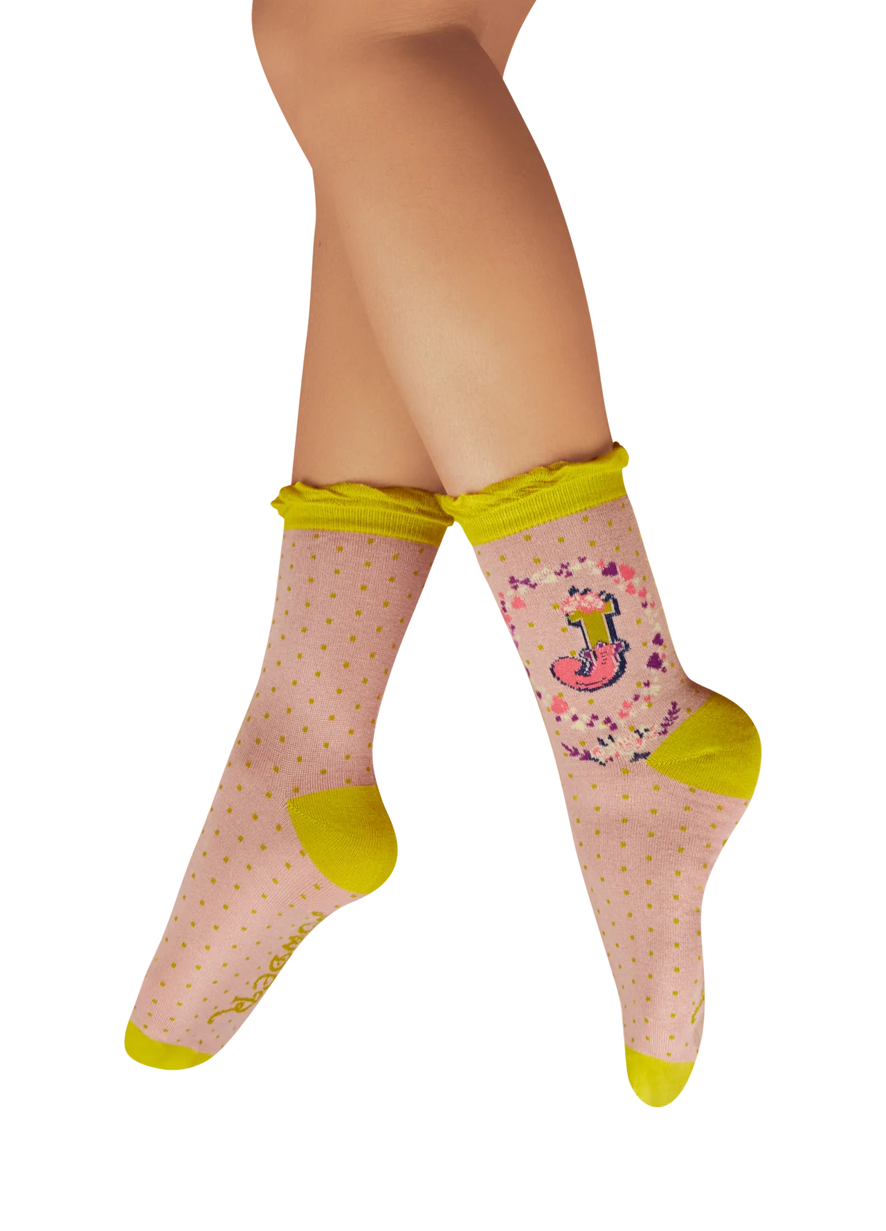Powder Initial Socks - J