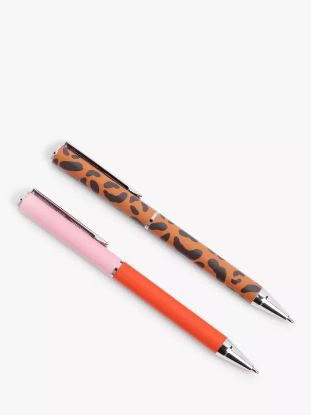 Caroline Gardner Colour Block/Leopard Pens