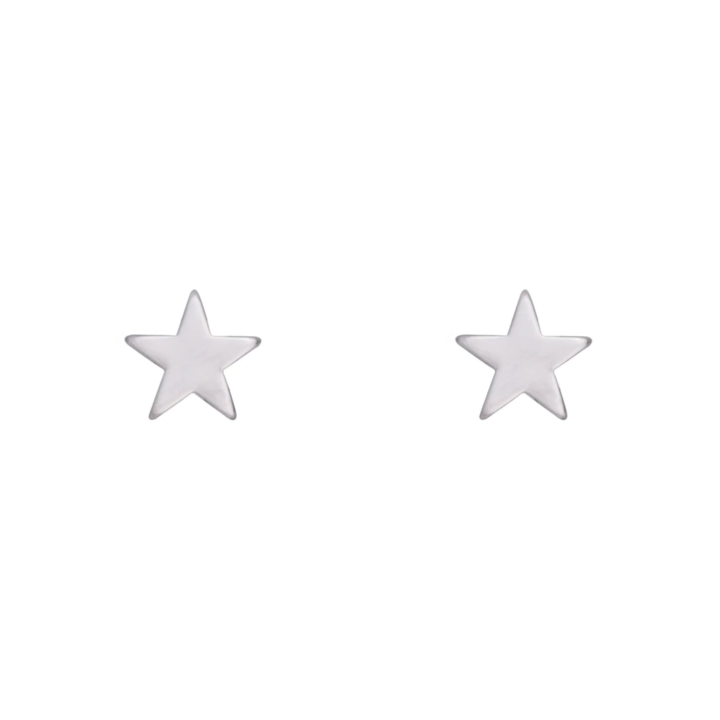 D & X Silver Plated Star Stud Earrings