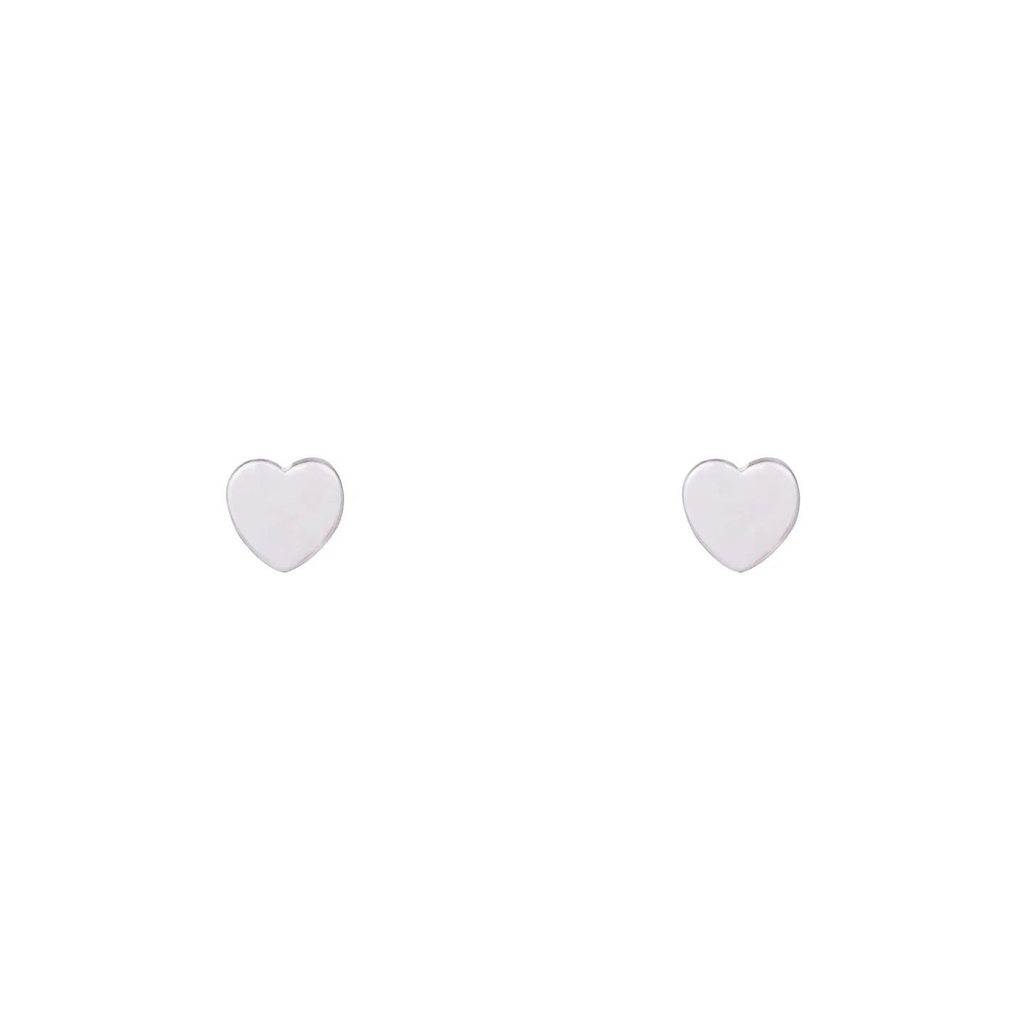 D & X Heart Stud Earrings