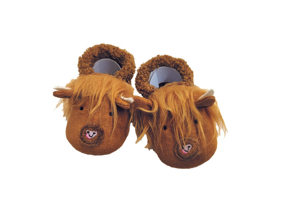 Ziggle Slippers - Highland Cow 6-12 months