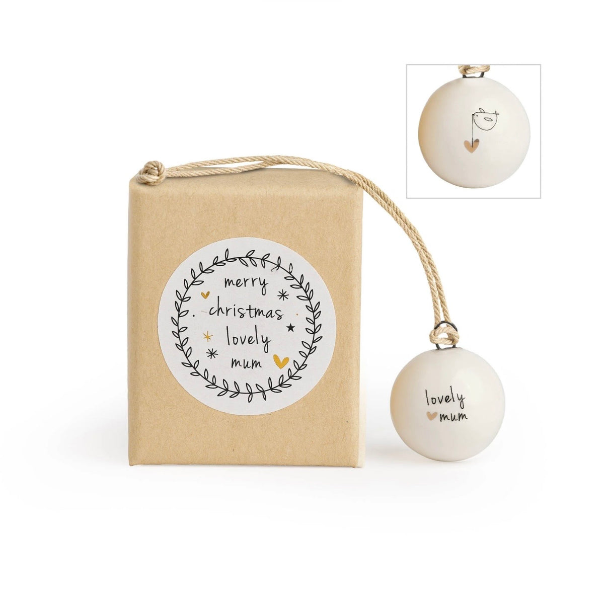Belly Button Mini Christmas Bauble - Mum