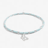 Joma Jewellery Boho Beads Butterfly Bracelet in Blue and Silver Plating