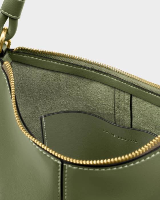 Katie Loxton Hallie Satchel Bag Khaki