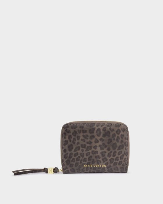 KATIE LOXTON Slim Jewellery Case - "Heart of Gold" in Leopard