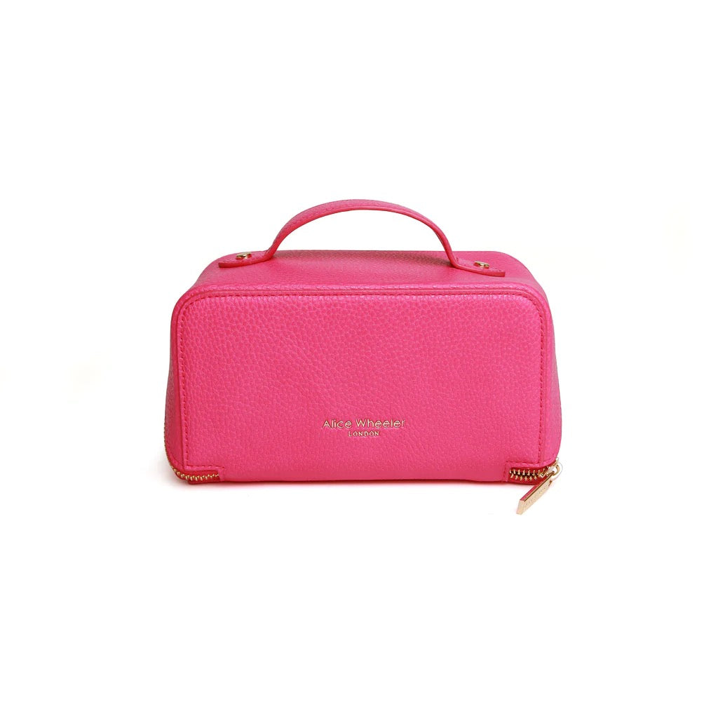Alice Wheeler Mini Train Case Hot Pink