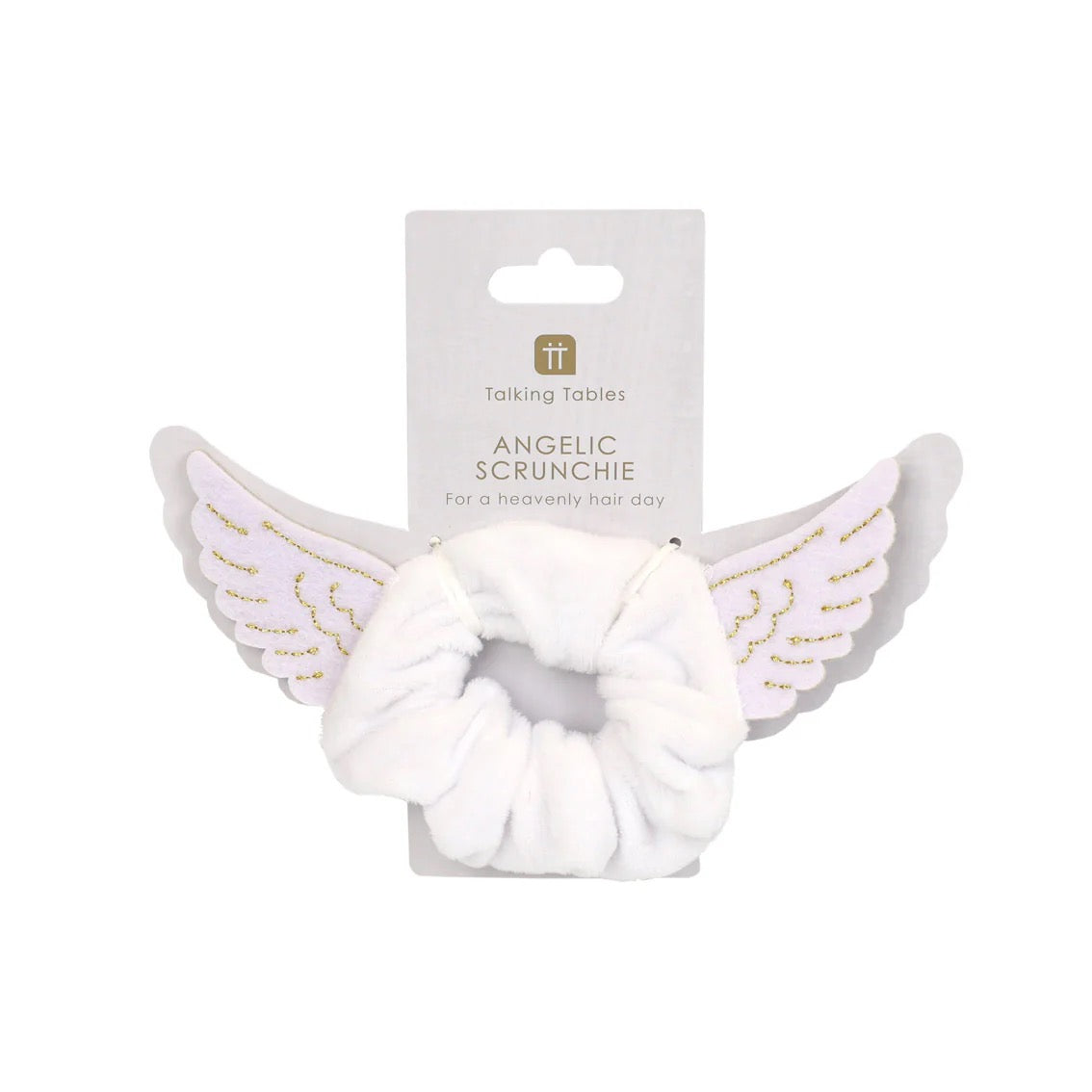 TT White Angel Hair Scrunchies Christmas