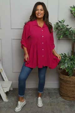 Ladies Jennifer Pleated Shirt