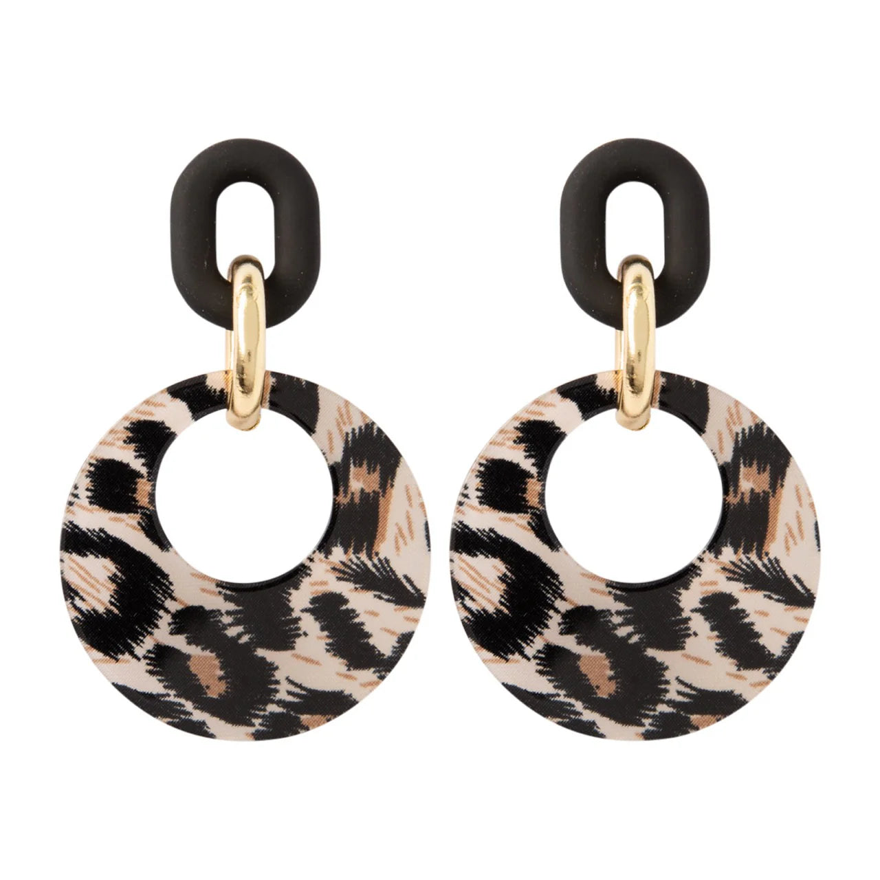 KiKi Earrings by Splosh Leopard Hoop