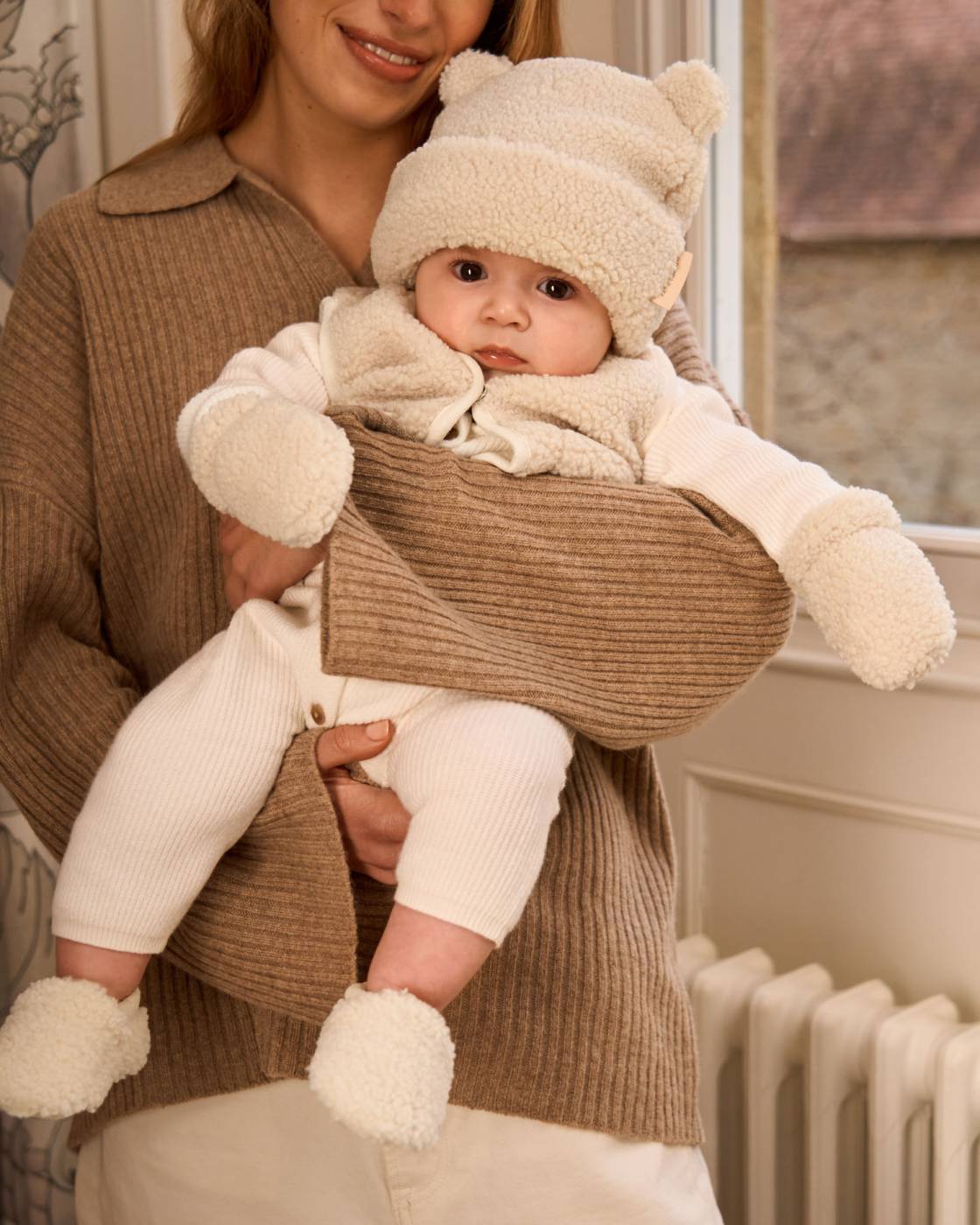 Katie Loxton Borg Baby Shoes Off White