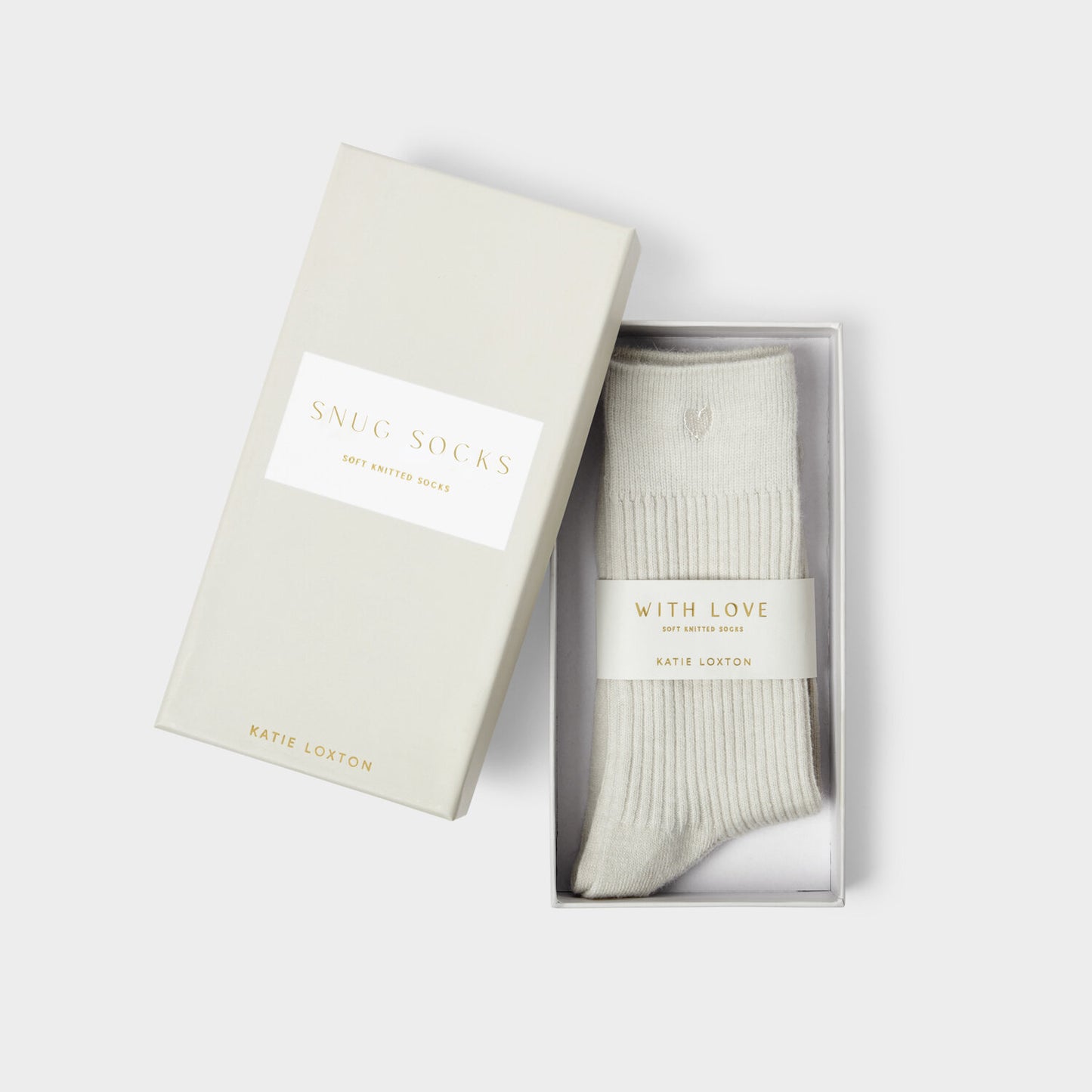 Katie Loxton Boxed Socks Off White