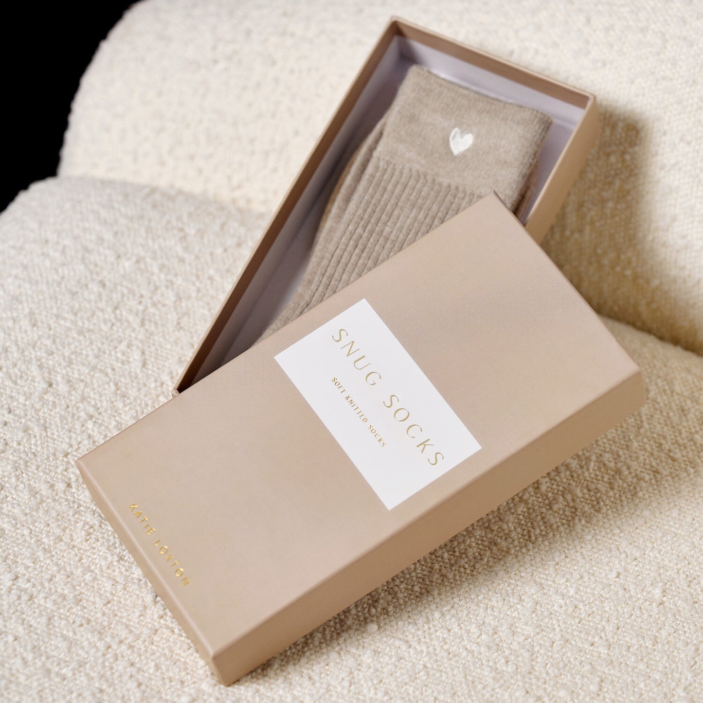 Katie Loxton Gift Boxed Socks Taupe