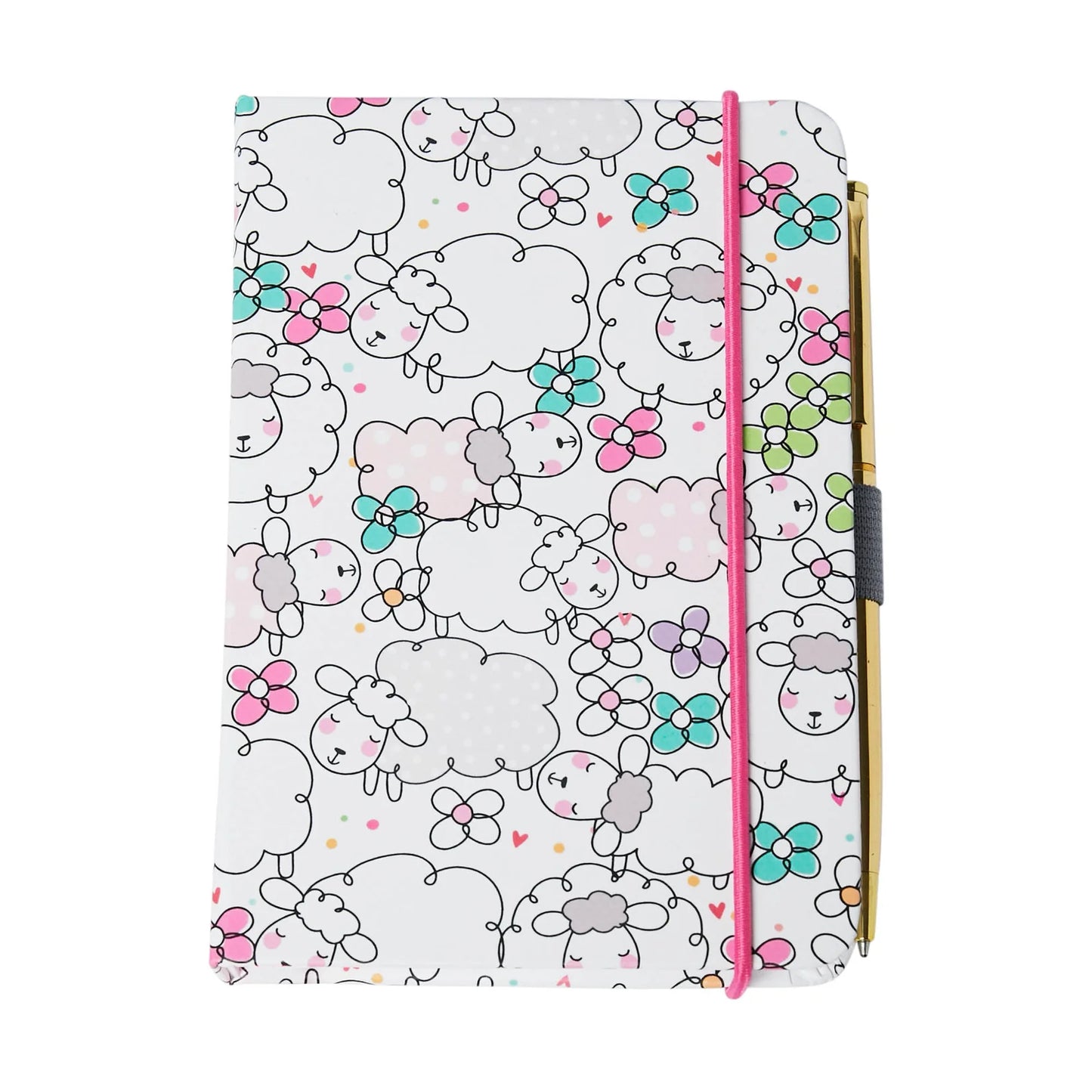 Belly Button A6 Floral Sheep Hard cover Notebook and Pen