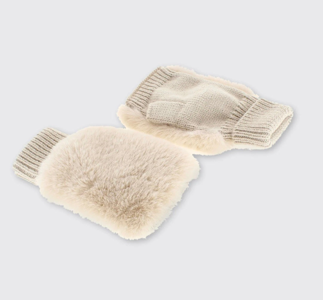 Millie Mae Faux Fur Fingerless Gloves - Various Colours