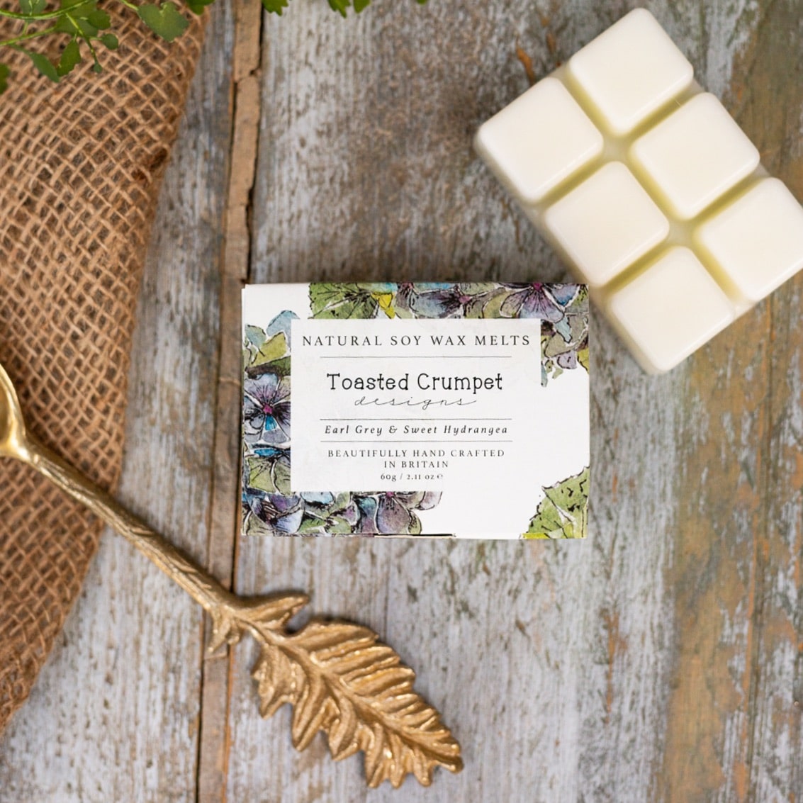 Toasted Crumpet Earl Grey and Sweet Hydrangea Soy Wax Melts