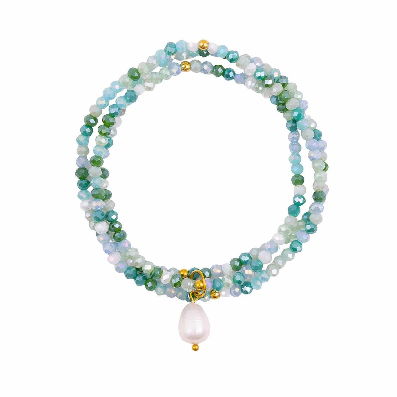 Kiki Crystal Wrap Bracelet / Necklace Emerald Song