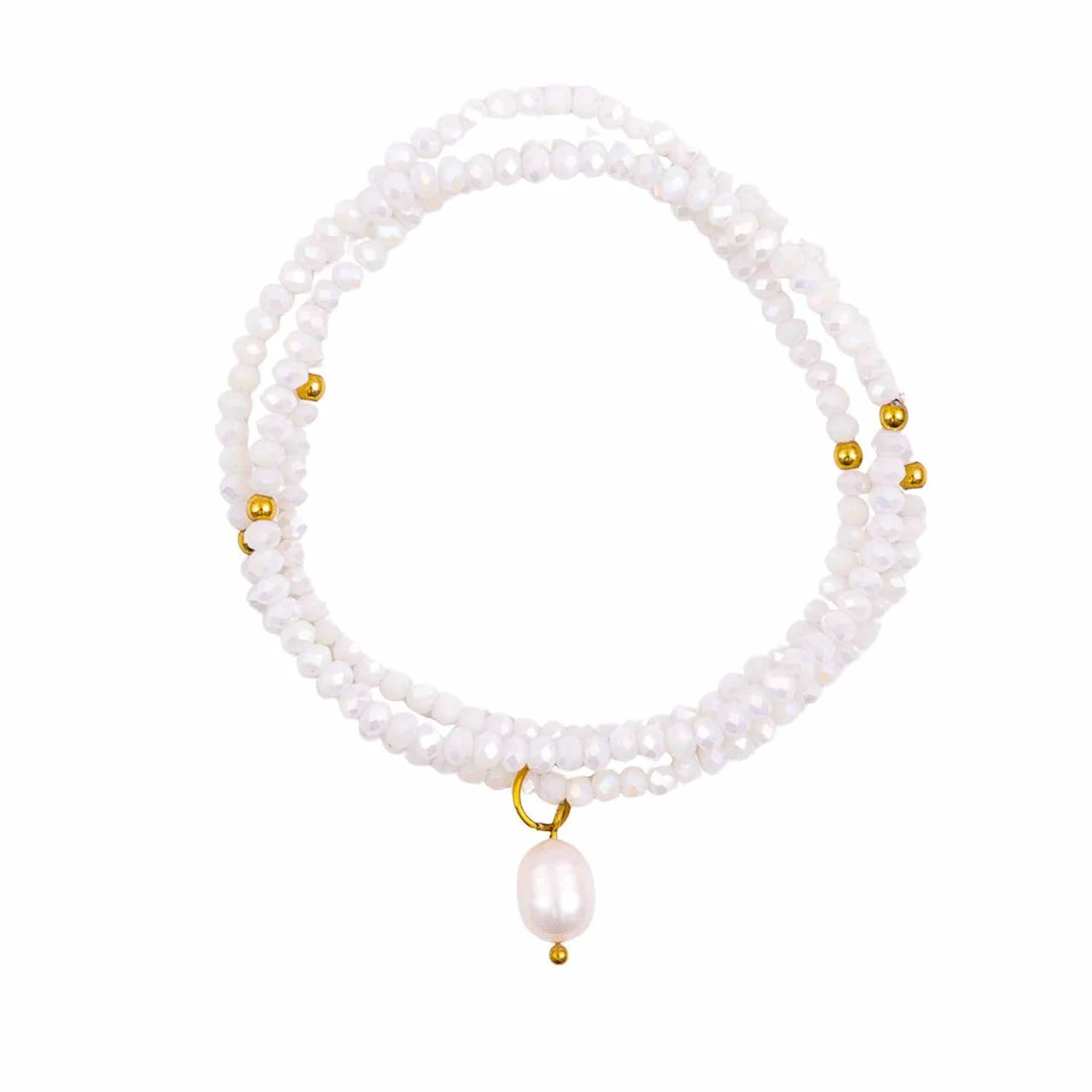 Kiki Crystal Wrap Bracelet / Necklace Snow Blossom