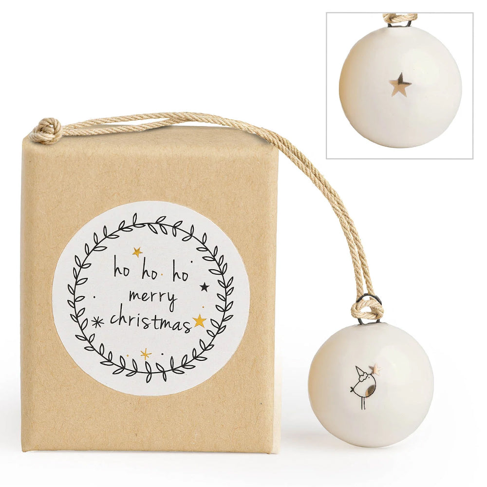 Belly Button Mini Christmas Bauble - Ho Ho Ho Merry Christmas