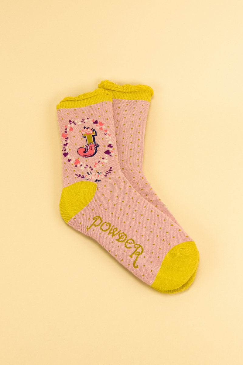 Powder Initial Socks - J