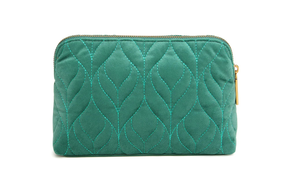 Alice Wheeler - Teal Velvet Makeup Bag