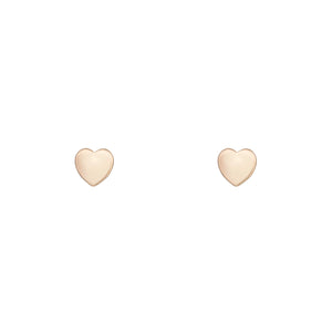 D&X Gold heart stud earrings