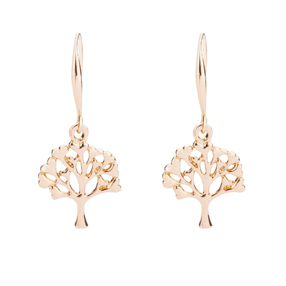 D&X Gold eternal tree earrings