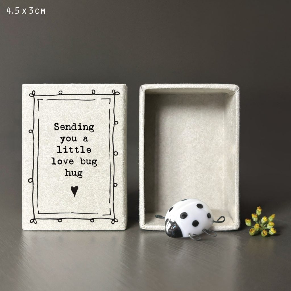 East of India Matchbox Sending you a little love bug hug