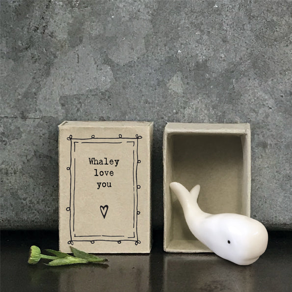 East of India Matchbox Whale, Whaley Love You