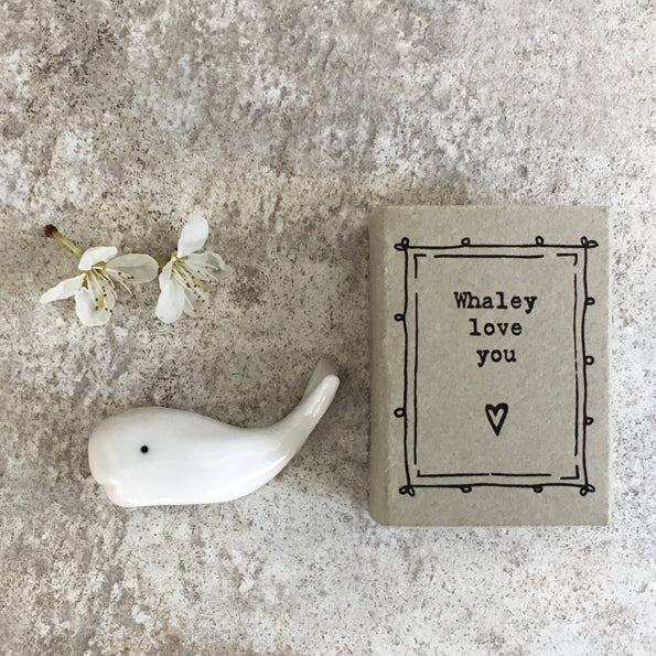 East of India Matchbox Whale, Whaley Love You