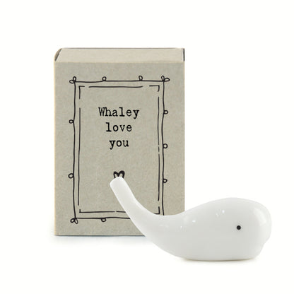 East of India Matchbox Whale, Whaley Love You