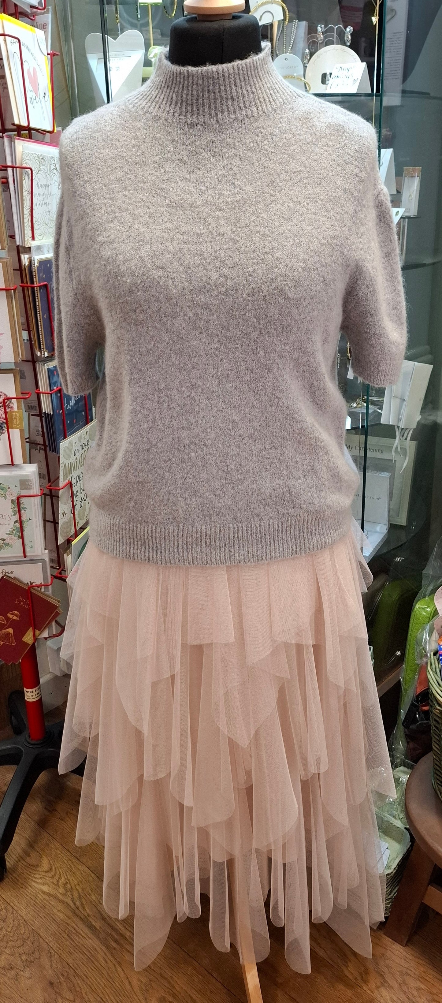 Womens Super Soft Alpaca Mix Short Sleeve Jumper - Various Colours
