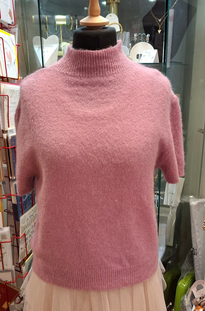 Womens Super Soft Alpaca Mix Short Sleeve Jumper - Various Colours