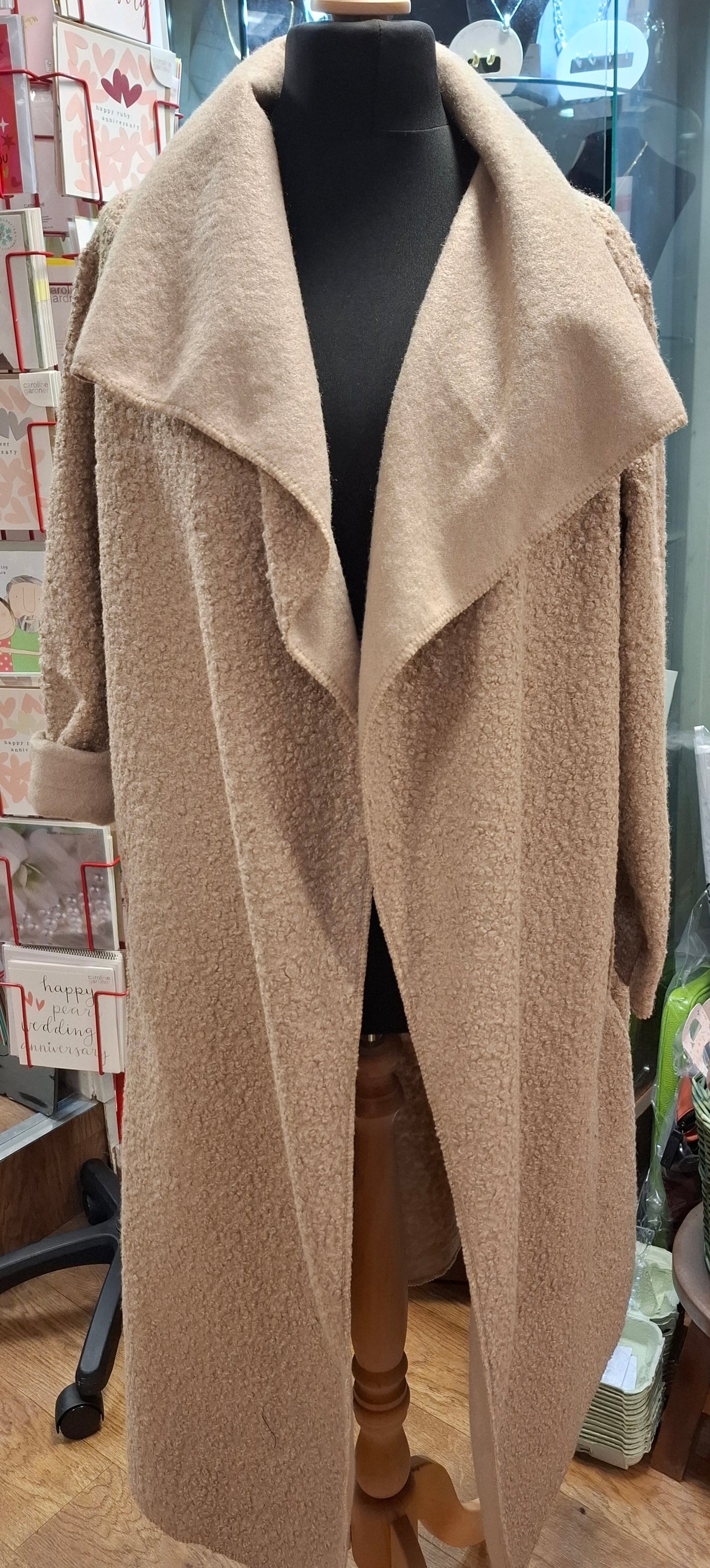 Boucle Waterfall Front Coat - Various colours available
