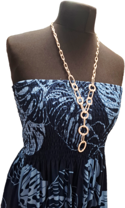 Palm Trees Harem Strapless Jumpsuit