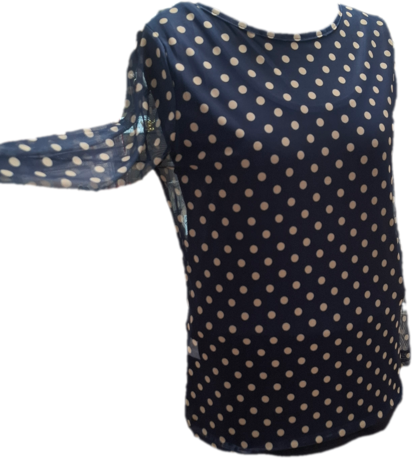 Pretty Boho Mesh Polka Dot Top - Various
