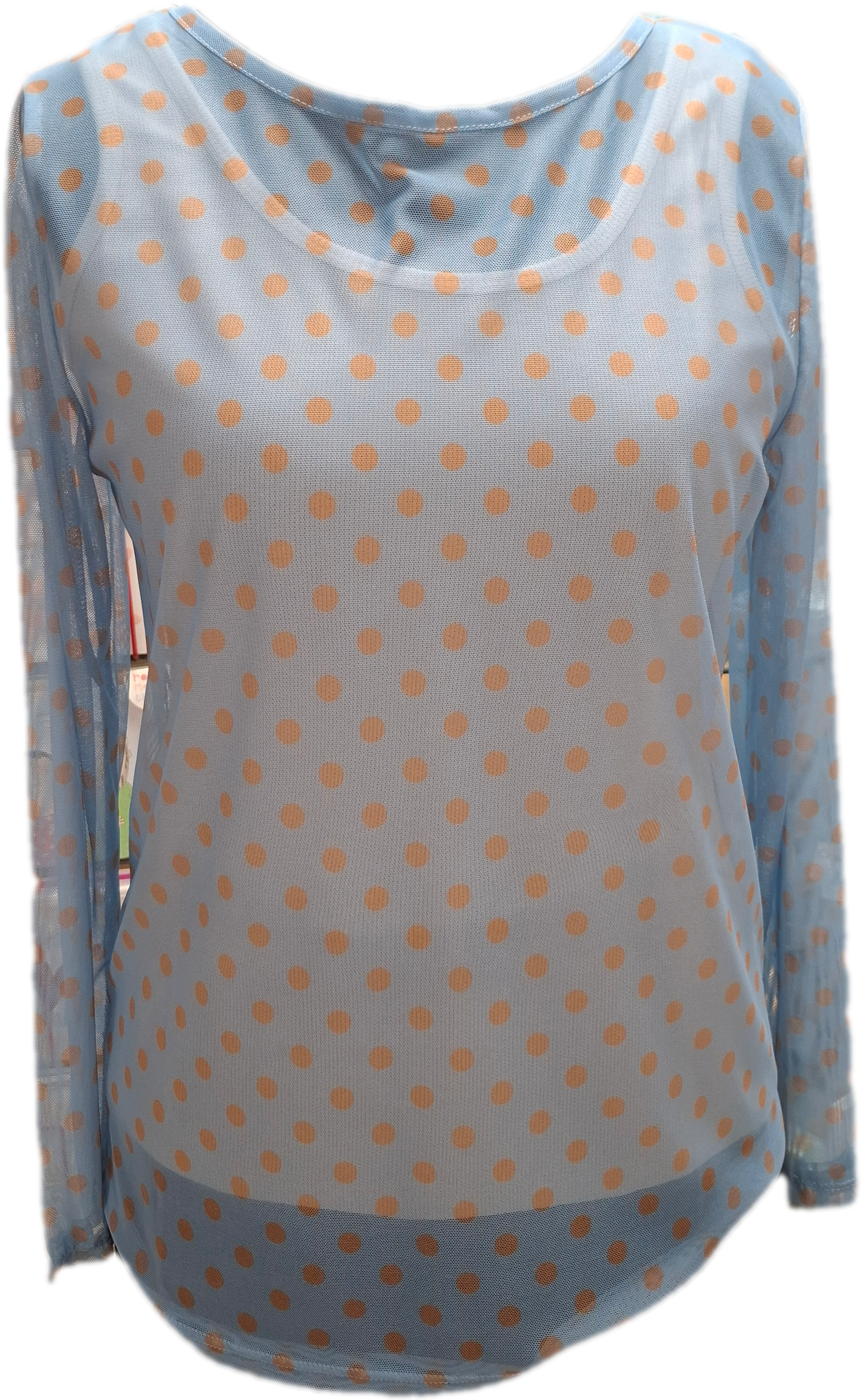 Pretty Boho Mesh Polka Dot Top - Various