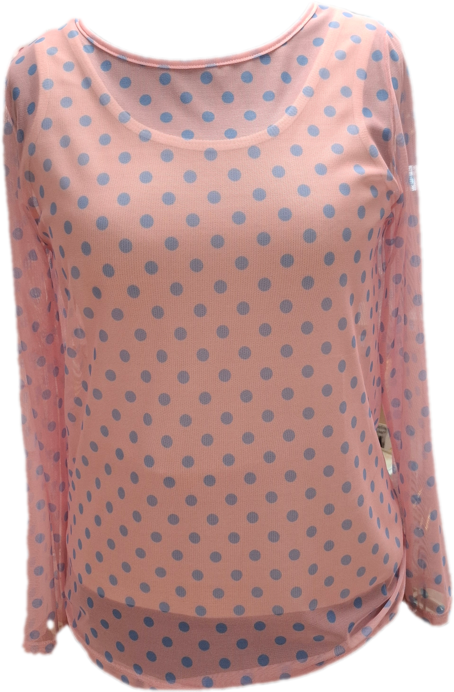 Pretty Boho Mesh Polka Dot Top - Various