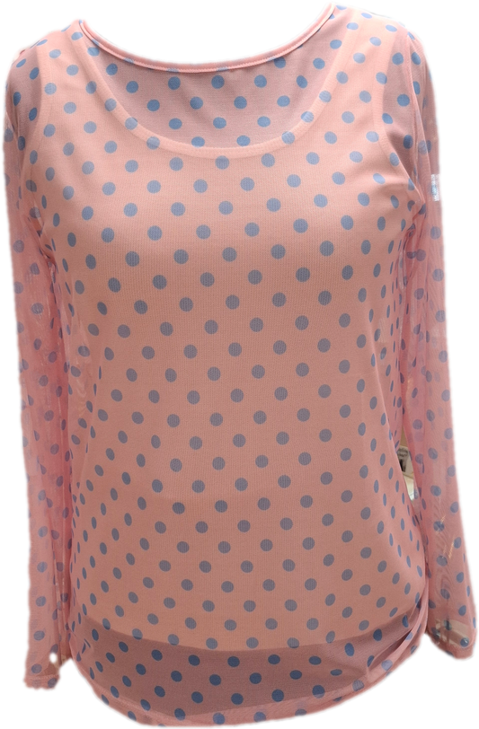 Pretty Boho Mesh Polka Dot Top - Various