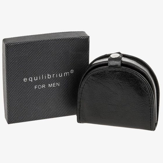 Equilibrium Black Rigid Coin Purse Mens
