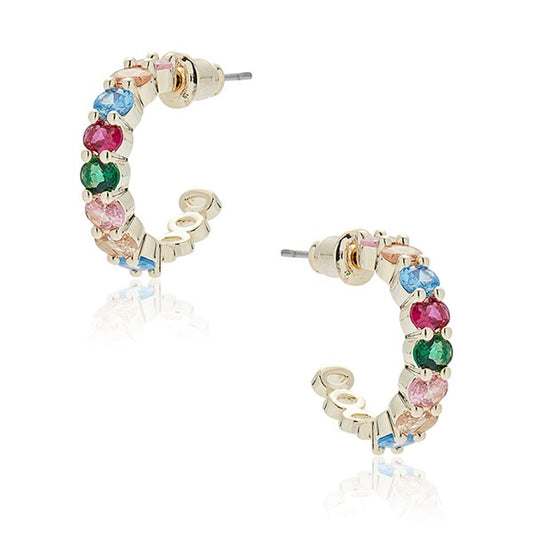 Equilibrium Glamouros Rox Rainbow Hoop Earring